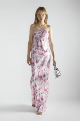 Pink-Blur-Daisy Bandeau Top