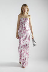 Pink-Blur-Daisy Bandeau Top