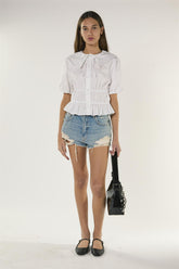 Vintage Blue High Waisted Denim Shorts