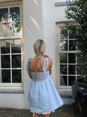 Light Blue Skater Mini-Dress
