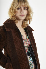 Full Sleeves Cardigan - Brown Stripe Fur