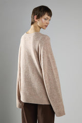 Beige Marl Button-Front V-Neck Cardigan