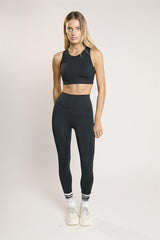 Signature Black Open-Back Crop-Top.