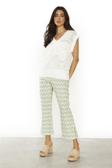 Off White Knit Oversized-Top