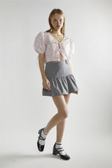 Grey Half Tutu Mini-Skirt