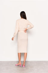 Vanilla Bodycon Midi-Skirt