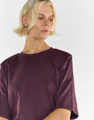 Chocolate Plum Cotton Mini Dress