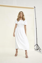 Lace-up Back Midaxi Dress