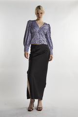 Dusty Lilac Dalmatian Long Sleeve-Tops
