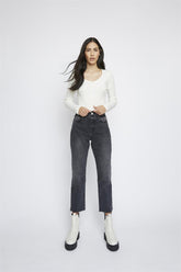 Cream Round Neck Top