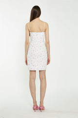 TM0843-WHITE PINK FLORAL