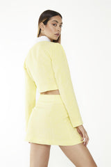 LADIES TOP-YELLOW TWEED-2XtraLarge