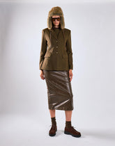 Deep Khaki Hourglass Blazer Jacket