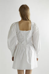 Off White Skater Mini-Dress