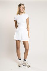 Signature White Short-Sleeve Top