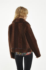Full Sleeves Cardigan - Brown Stripe Fur
