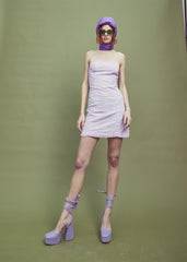 Lilac Strappy Mini Dress
