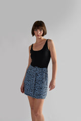 Black Square Neck -Bodysuit