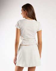 Off White Mini Skort