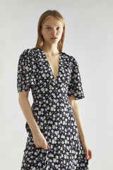 Lilac-Rose V-Neck Maxi Tea-Dress