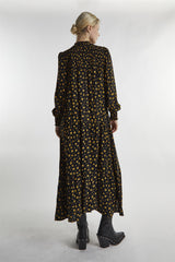 KK0140-BLACK CHARTREUSE DITSY