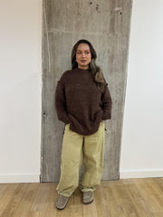 Chocolate Brown Oversized-Jumper
