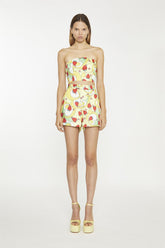 Psychedelic Strawberry High-Waist Mini-Shorts