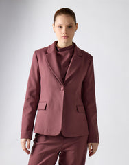 Mauve Tailored Fit Blazer