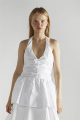White Tiered Midaxi-Dress