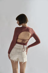 Ecru High waisted Denim Shorts