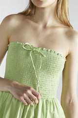 Apple-Green Sleeveless-Skater Mini-Dress