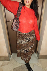 Curve - Leopard Print Maxi-Skirt