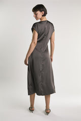 Bitter Chocolate Midi Wrap Dress