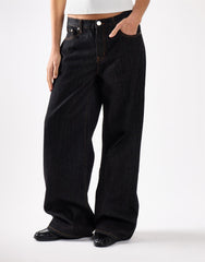 Indigo Mid Rise Baggy Jeans
