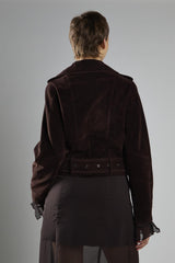 Rich-Brown Biker Long Sleeve-Jacket