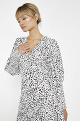 Snow Leopard Wrap Maxi-Dress