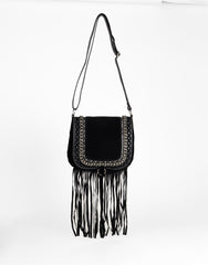 Black Fringe Shoulder Bag