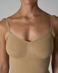 Agon Sand V-Neck Mid-Thigh Playsuit