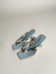 Baby-Blue Gemstone Sandals