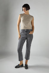 Beige-Marl Vest Sleeveless Top