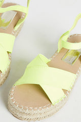 Lime Micro Espadrille Sandals