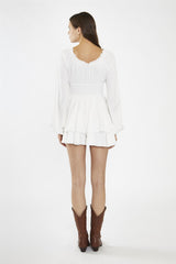 Off-White Smocked-Waist Playsuit