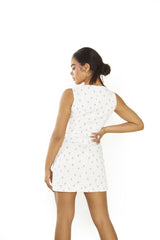 Rustic-Ditsy-Floral Bodycon Mini-Dress