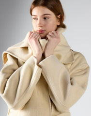 Cream Belted Coat