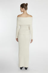 Pencil Maxi Skirt - Light Stone