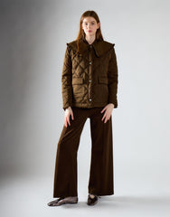Deep Olive Statement Collar Jacket