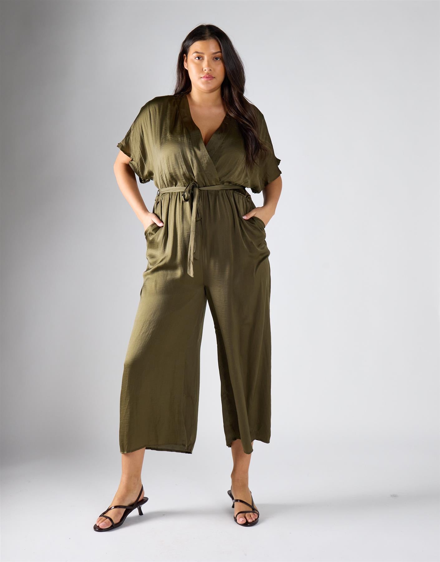 Glamorous Curve Black Blur Dot Jumpsuit