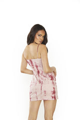 Pink-Tie-Dye Mini-Dress