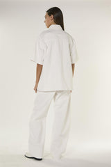 White Barrel Leg Jeans