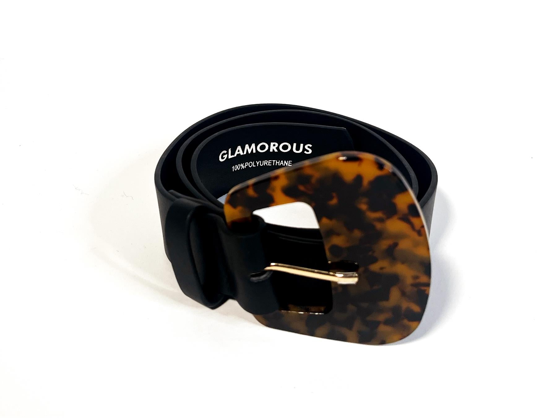 Black Tortoiseshell Buckle-Belt